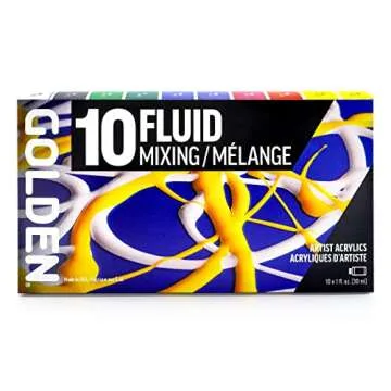 Fluid Acrylics by GOLDEN - 10 Color Mixing Set