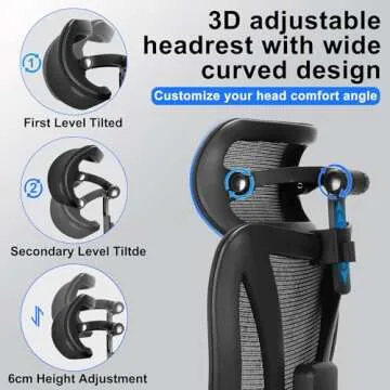 HUAUR C19 Ergonomic Mesh Office Chair for Comfort