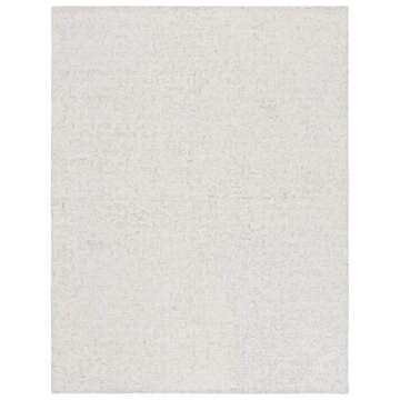 SAFAVIEH Micro-Loop Collection Area Rug - 9' x 12', Light Grey & Ivory, Handmade Wool, Ideal for Hig...