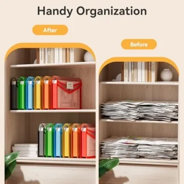 ABC Life 6 Pack Plastic Expanding File Folder Organizer