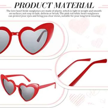 Vintage Heart Shaped Sunglasses for Fun Occasions