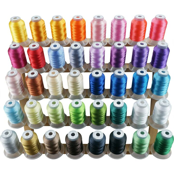 Brothread 40 Colors Polyester Embroidery Thread Kit