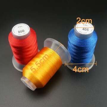 Brothread 40 Colors Polyester Embroidery Thread Kit