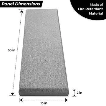 Tönnen Acoustic Panel Black | Fiberglass 2-pack | Professional sound absorbing Panel | Decorative sound proof panel | acoustic wall panel (36x13x2 in) - Black