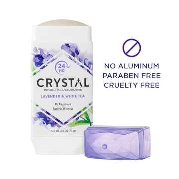 Crystal Aluminum-free Natural Deodorant, Lavender & White Tea, 2.5 Ounce