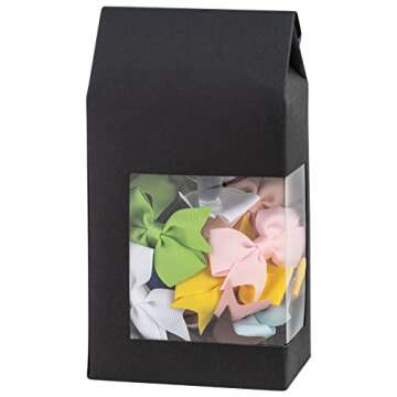 Hammont Gift Boxes - Beautiful, Tall Paper Boxes with Window | Gift Boxes for Parties, Holidays, Wed...