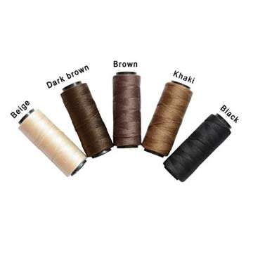 5 Rolls Sewing Threads Hair Extension Threads Weaving Threads Using for Hand Sewing Hair Welf Wig DI...