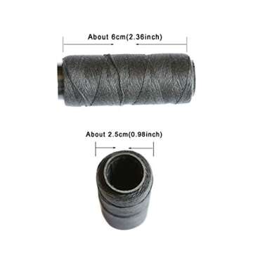 5 Rolls Sewing Threads Hair Extension Threads Weaving Threads Using for Hand Sewing Hair Welf Wig DIY (Black, Brown, Dark Brown, Beige, Khaki)
