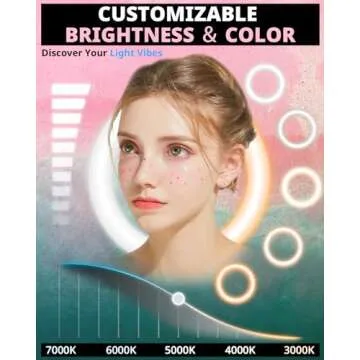 UBeesize Upgraded 12'' Ring Light with 62'' Tripod Stand and Magnetic Phone Holder,LED Selfie RingLight for iPhone with Remote,Circle Light for Tiktok/YouTube/Photography/Makeup/Live Stream Pink