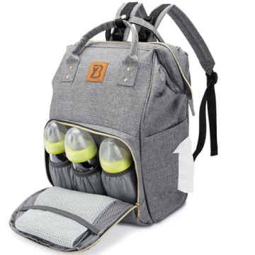 Baoyun Diaper Bag Backpack, Large Capacity Baby Diaper Bag for Boys Girls, Waterproof Travel Bag wit...