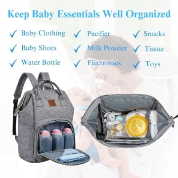 Baoyun Diaper Bag Backpack - Spacious & Durable Design