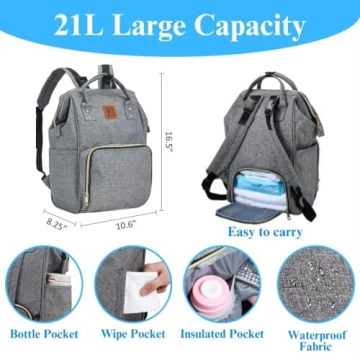 Baoyun Diaper Bag Backpack - Spacious & Durable Design
