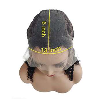 Jessica Hair 150% Density 13x6 Lace Front Wigs For Black Women Curly Human Hair Wigs Brazilian Remy Hair Wet Wavy Lace Wigs Pre Plucked With Baby Hair (8 inch with 150% density)