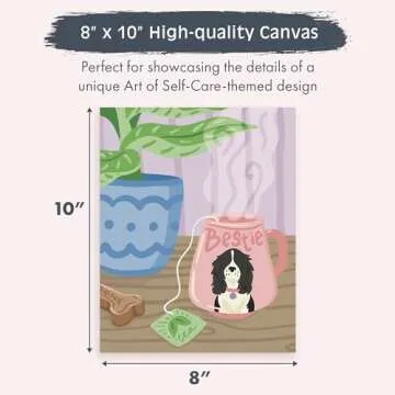 Pink Picasso Kits Self Care Collection Paint by Number for Adults & Beginners | DIY Unique 8x10 Canvas Painting Kits | Color by Numbers Arts Paint Canvas Best for The Young at Heart | Spill The Tea