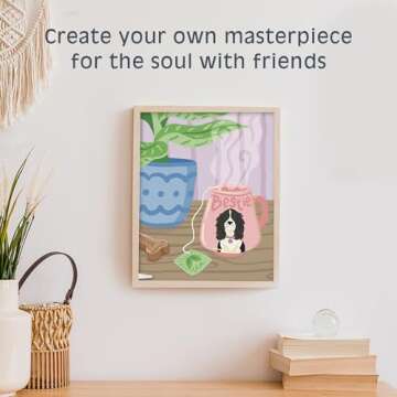 Pink Picasso Kits Self Care Collection Paint by Number for Adults & Beginners | DIY Unique 8x10 Canvas Painting Kits | Color by Numbers Arts Paint Canvas Best for The Young at Heart | Spill The Tea