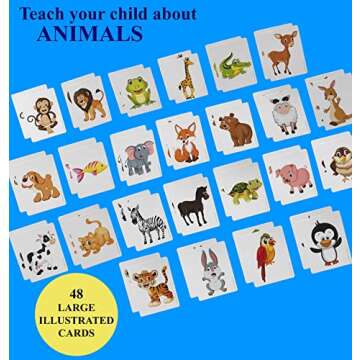 SPARK INNOVATIONS Animal Matching Cards for Kids Fun