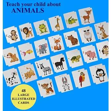 SPARK INNOVATIONS Animal Matching Cards for Kids Fun