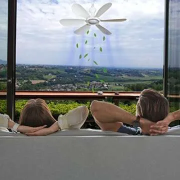 SCOOYEEES USB Powered Ceiling Fan - Portable Canopy Fan with Remote for Camping and Home