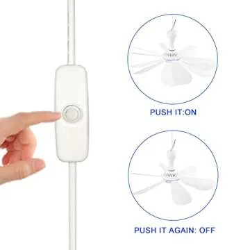 SCOOYEEES Portable USB Ceiling Fan for Camping and Home