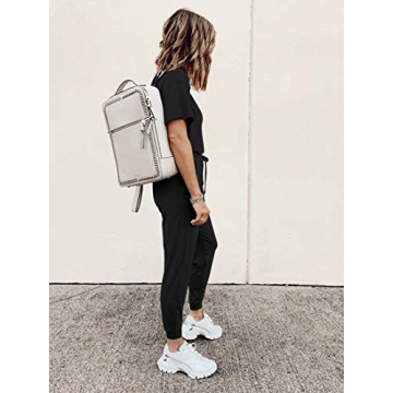 PRETTYGARDEN Women's Versatile Two Piece Outfit, Short Sleeve