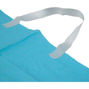 250 PCS Disposable Adhesive Patient Bib Holders Clips Tattoo Napkin Chain Elastic Band (White)