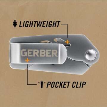 Gerber EAB Lite Pocket Knife with Money Clip for EDC