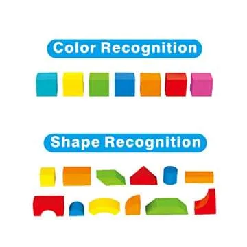 Pairez Toys Foam Building Blocks for Toddlers 2-4, 41 Pieces EVA Soft Stacking Blocks, Baby Bath Foam Toy Set, Early Learning Construction Toys & Gifts for Kids, Boys & Girls 18+ Months