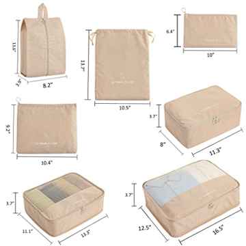 FOREMS Packing Cubes Set for Effortless Travel Organization