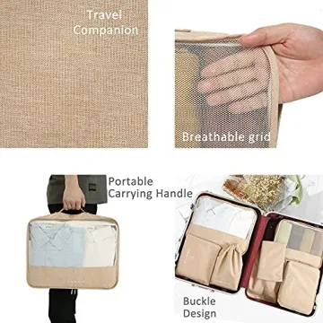 FOREMS Packing Cubes Set for Effortless Travel Organization