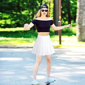 Rbenxia High Waisted Pleated Skirt for Women