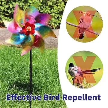 Colorful Reflective Pinwheels for Outdoor Decoration