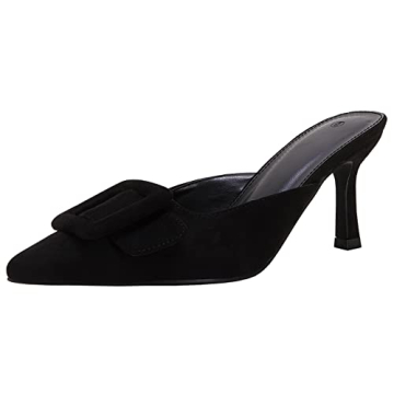 VETASTE Women's Heeled Mules - Chic Pointed Toe Sandals for Weddings & Parties