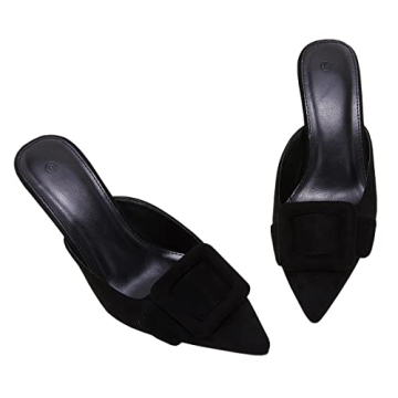 Stylish VETASTE Women's Heeled Mules for Any Occasion