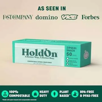 Compostable Zipseal Snack Bags - Eco-Friendly Food Storage