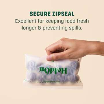 Compostable Zipseal Snack Bags - Eco-Friendly Food Storage