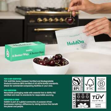 Compostable Zipseal Snack Bags - Eco-Friendly Food Storage