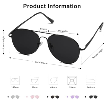 SOJOS Classic Aviator Sunglasses for All - UV400 Protection