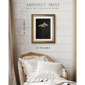 Vintage Gold Framed Wall Art for Home Decor