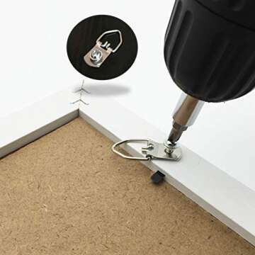 EesTeck D-Ring Picture Hangers 100 Pack for Art