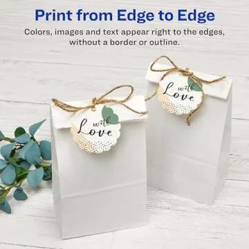 Avery Printable Blank Scallop Round Gift Tags with Sure Feed, 2.5" Diameter, Textured White, 90 Customizable Tags (80511)