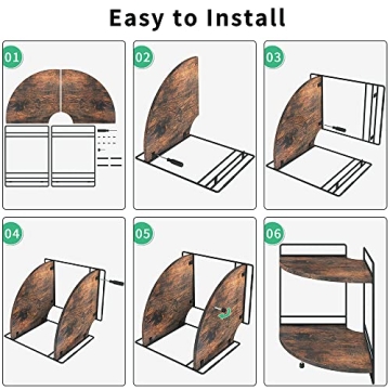 2 Tier Corner Shelf - Rustic Wooden Organizer for Home