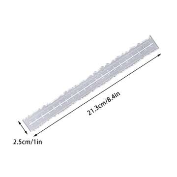 Sucrain 2pcs 8.4 Inch Irregular Edges Ruler Metal Die Cuts Measurements Carbon Steel Cutting Dies Em...