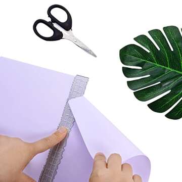 Sucrain 2pcs 8.4 Inch Irregular Edges Ruler Metal Die Cuts Measurements Carbon Steel Cutting Dies Embossing Template for Card Making Paper Craft Scrapbooking Album DIY