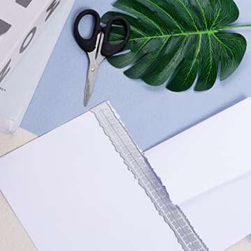 Sucrain 2pcs 8.4 Inch Irregular Edges Ruler Metal Die Cuts Measurements Carbon Steel Cutting Dies Embossing Template for Card Making Paper Craft Scrapbooking Album DIY