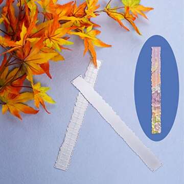 Sucrain 2pcs 8.4 Inch Irregular Edges Ruler Metal Die Cuts Measurements Carbon Steel Cutting Dies Embossing Template for Card Making Paper Craft Scrapbooking Album DIY