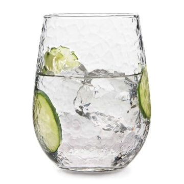 Libbey Hammered Wine Glasses Set of 8 17 ounces