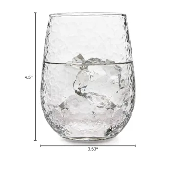 Libbey Hammered Wine Glasses Set of 8 17 ounces