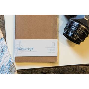 Wanderings Blank Regular Size Travelers Notebook Inserts | 4.25" x 8.25"/11cm x 21cm | 100 gsm Paper...