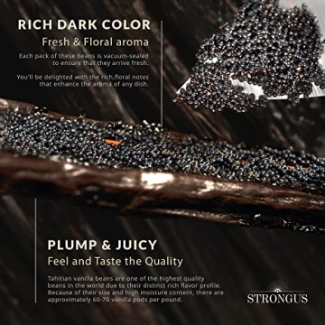 Premium Tahitian Vanilla Beans - Ideal for Baking & Extracts