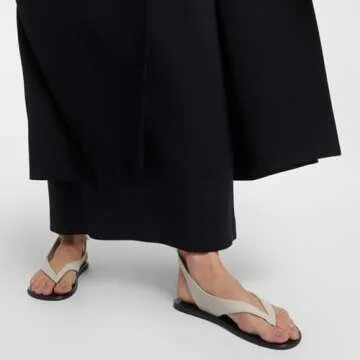 FOWT Women Split Round Toe Sandals Lace up Strappy Comfortable Flats Casual Summer Soft Flip Flop Shoes Beige Size 7.5 US